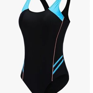 Womens One Piece Swimsuit Bathing Suit Chlorine Resistant Athletic Sport Trainin